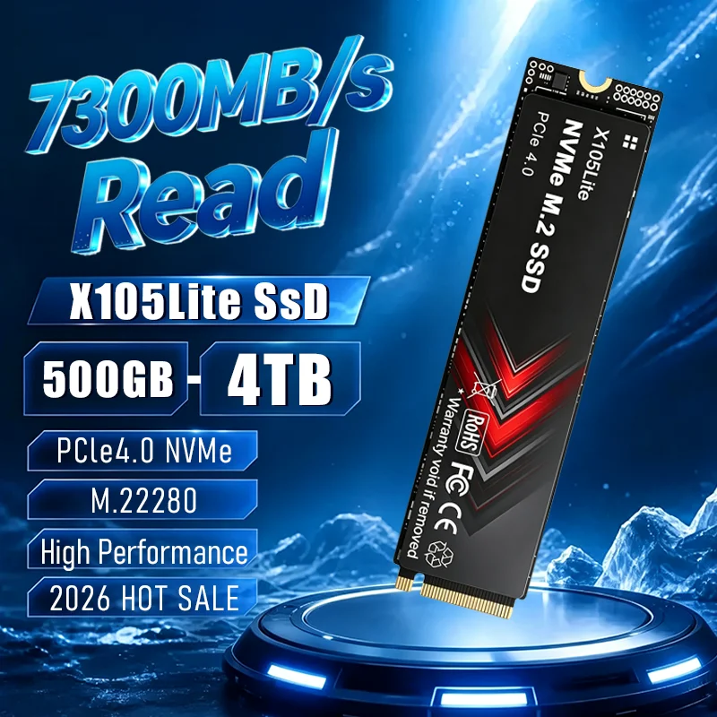 M.2 Nvme 4Tb Pcie 4.0 Ssd - НОВЫЙ X105Lite 500 ГБ–4 ТБ, твердотельный