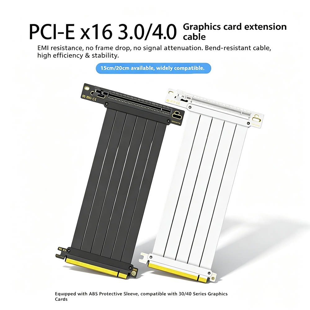 Pcie 4.0 X16 Riser Cable 90 Degree - Кабель-райзер PCI‑E 4.0/3.0 X16 для графического