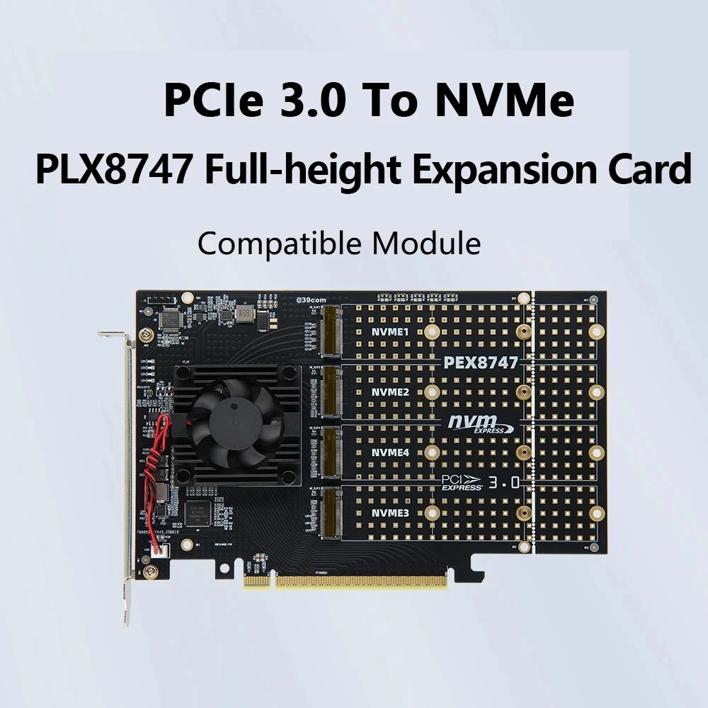 PLX8747 – плата расширения с ч – обзор и цена Quad M.2 Nvme Pcie Bifurcation Card