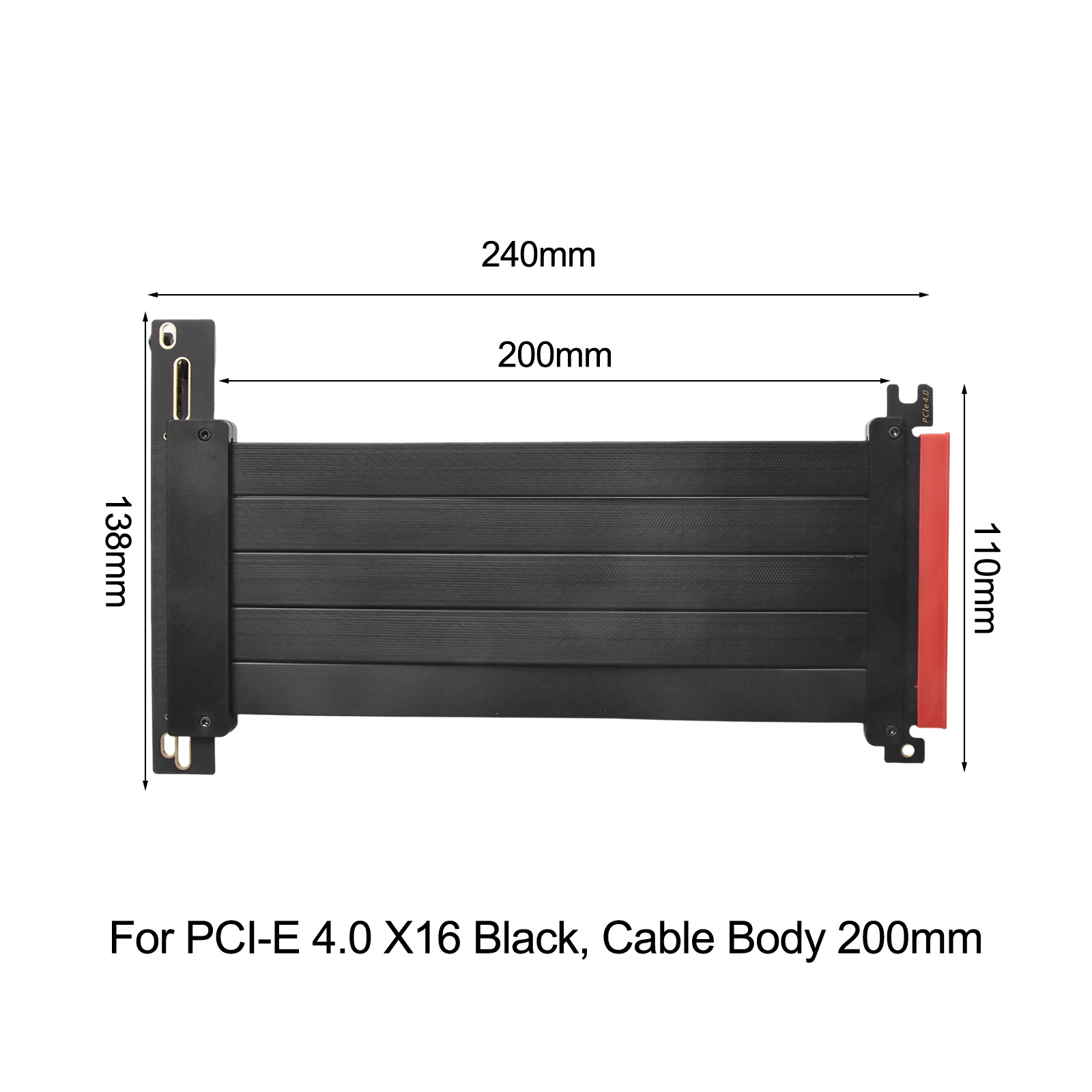 Кабель-удлинитель PCIe 4.0 X16 – обзор и цена Pcie 4.0 X16 Riser Cable 90 Degree