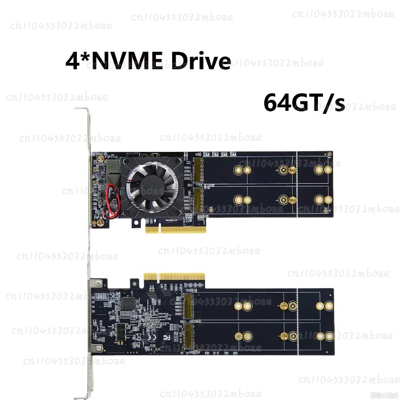 Адаптер PEX8747 Chip PCIe 3.0  – обзор и цена Quad M.2 Nvme Pcie Bifurcation Card